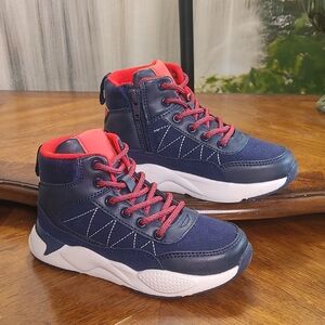 New in box! Boys size 13 Navy and Red High Top Athletic Sneaker Shoes